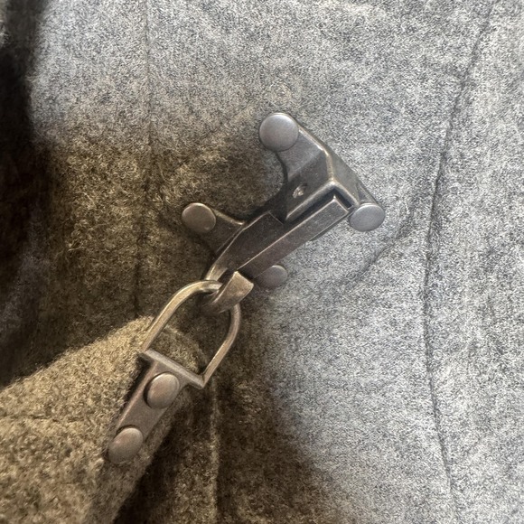Garnet Hill Sweater Womens 6 Gray Wool Shawl Collar Wrap Cardigan‎ Coat - Picture 6 of 11